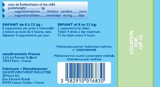 Doliprane Suppositories 150mg